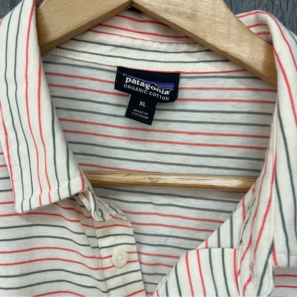Patagonia Pacific Stripe Organic Cotton Lightweight Squeaky Clean Polo Shirt - Picture 5 of 10